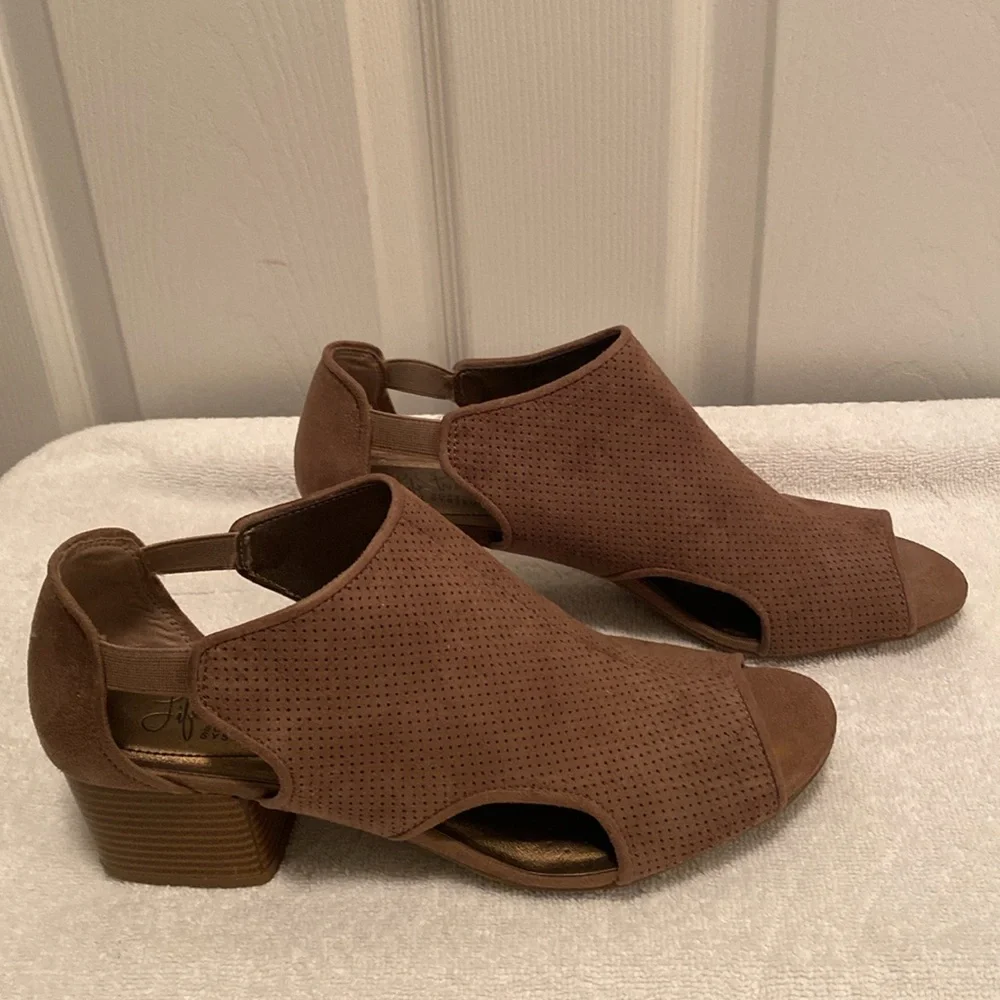 Life Stride Roxie Brown Peep Toe Sandals…size 10 - Picture 4 of 10